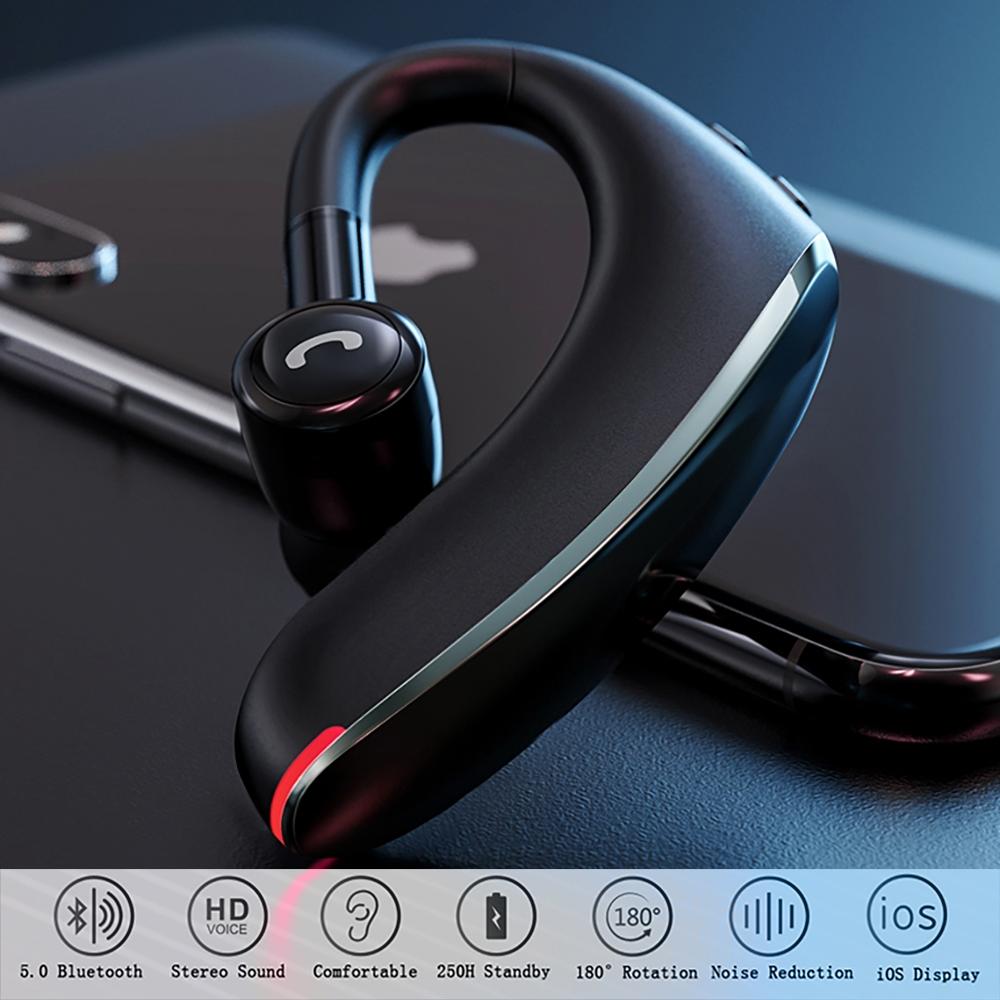 V562-C10307800AYS-202505222010-15 180 Degree Rotating Wireless Bluetooth Car Handsfree Earphones - Red - Image 16
