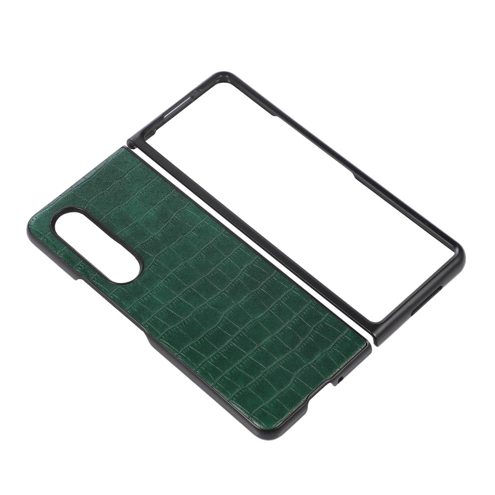 V562-C103370300ADE-202504292053-07 For Samsung Galaxy Z Fold4 5G Foldable Crocodile Texture Phone Case - Pu Leather - Green - Image 8