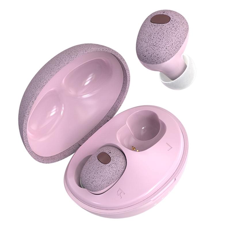 V562-C10362700ADE-202505261827-01 Wireless Bluetooth Earphones with 5d Sound and Magnetic Charging Box - Cherry Blossom Pink - Image 2