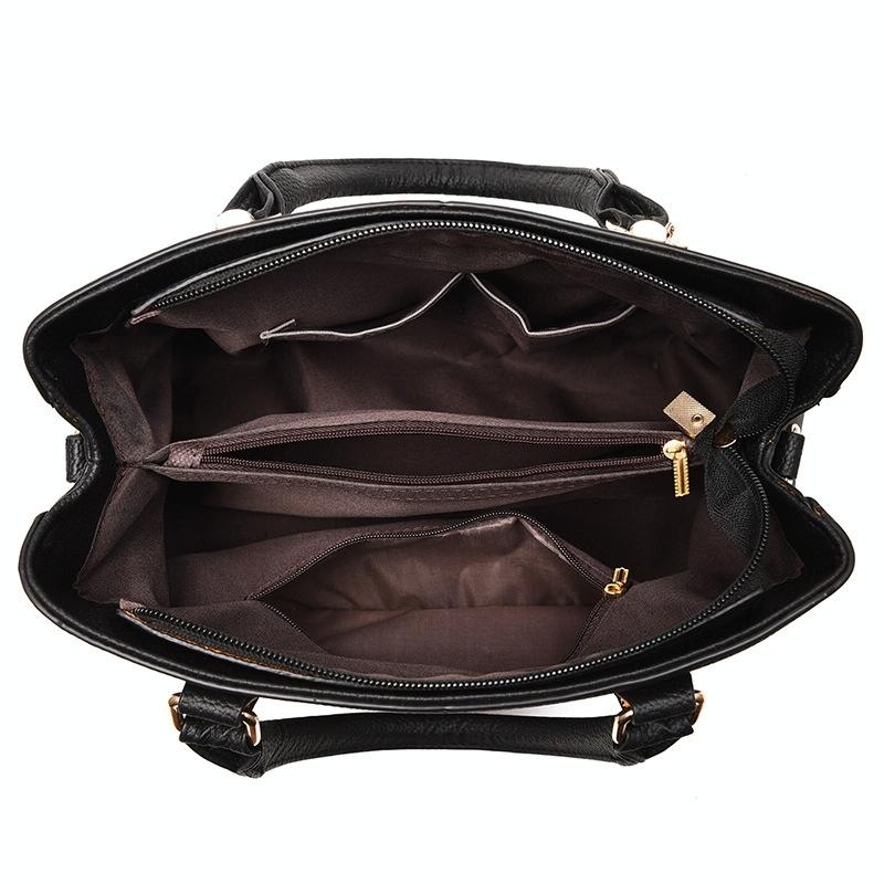 V562-C103690860DBT-226376-14 Women Leather Messenger Handbag - Stylish and Functional - Khaki - Image 15