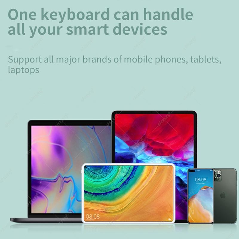 V562-C1042040060DBT-202505261211-07 Portable 9.7 Tablet Keyboard With Bluetooth Touchpad & Mouse Set For Ipad - Green + Mouse - Image 8