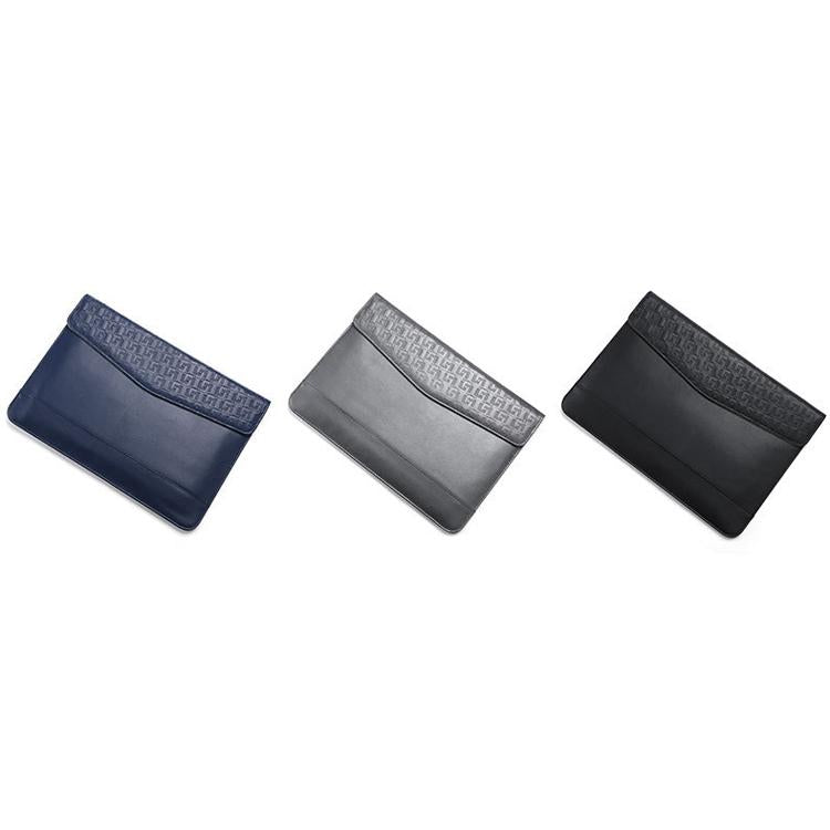 V562-C1048455750DBT-202504022020-02 Embossed Notebook Liner Bag with Magnetic Holster - 11-12 Inch Horizontal Design - Black - Image 3