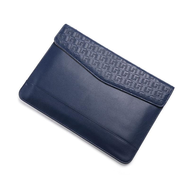 V562-C1048455750DBT-202504022020-08 Embossed Notebook Liner Bag with Magnetic Holster - 11-12 Inch Horizontal Design - Black - Image 9