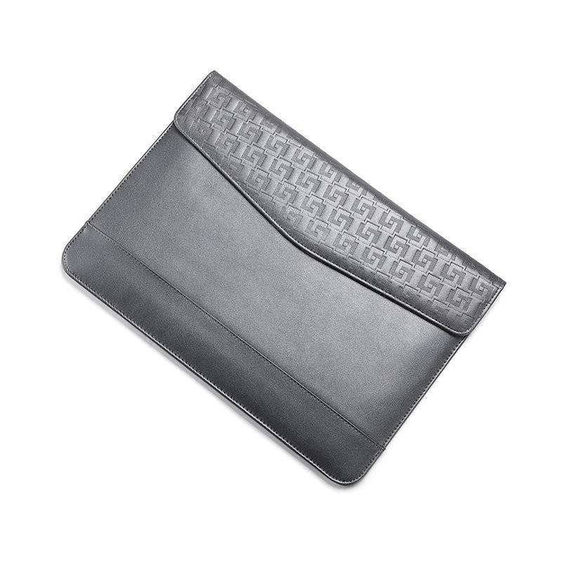 V562-C1048455750DBT-202504022020-09 Embossed Notebook Liner Bag with Magnetic Holster - 11-12 Inch Horizontal Design - Black - Image 10