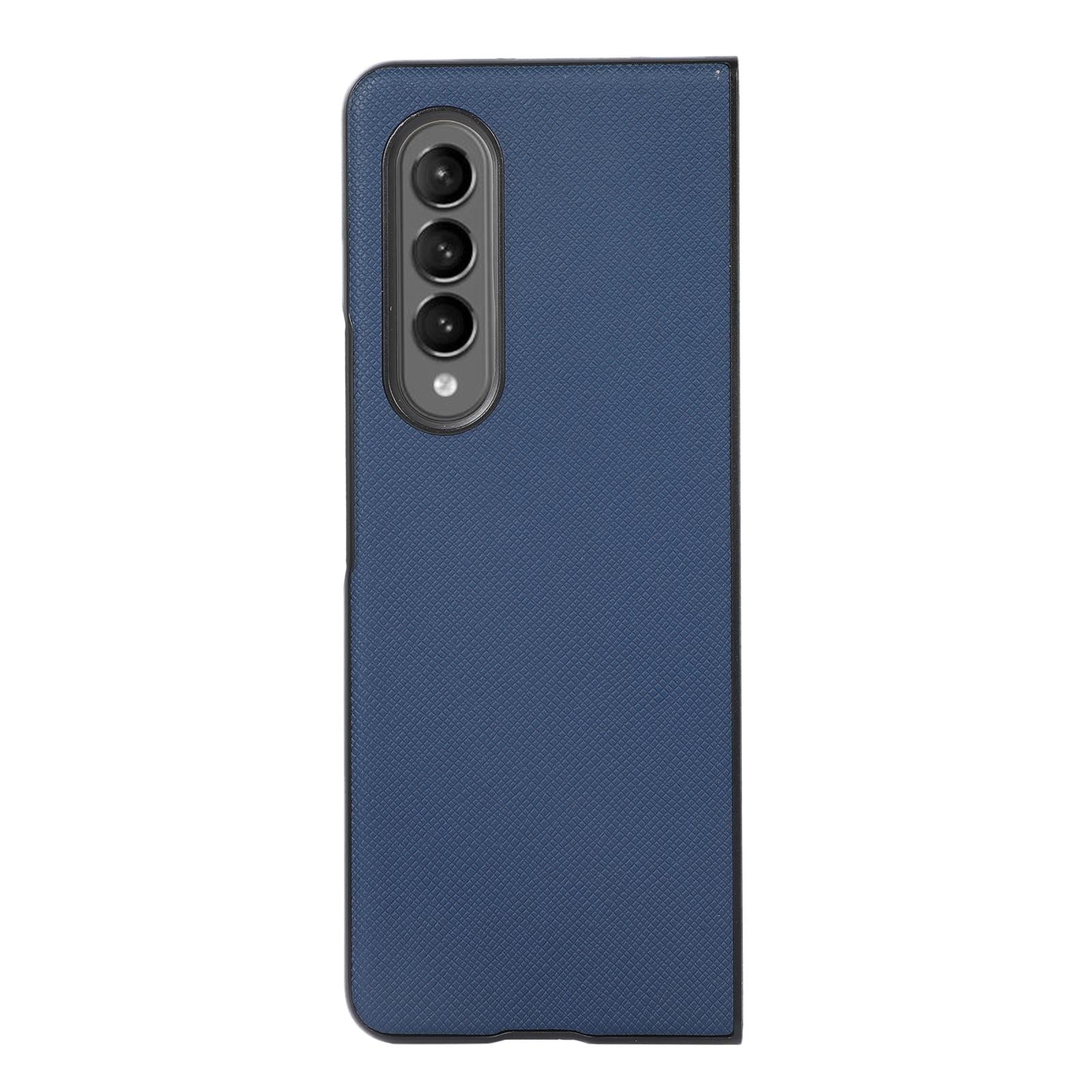 V562-C105370300ADE-202504292118-07 For Samsung Galaxy Z Fold4 5G Fold 4 Cross Texture Pu Leather Case - Blue - Image 8