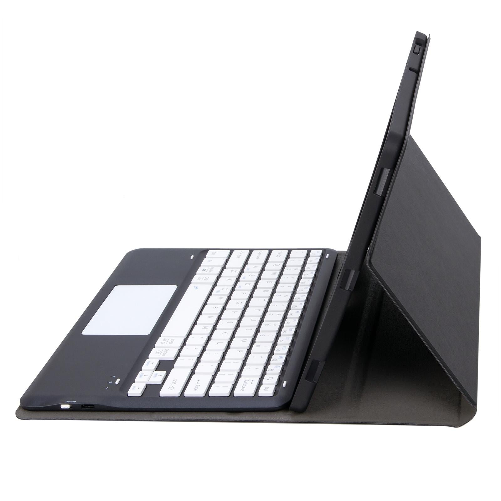 V562-C105499200ADE-202504291935-10 Detachable Bluetooth Keyboard Leather Case For Ipad Pro 12.9 2021 / 2020 / 2018 With Touch Pad - Dark Green - Image 11