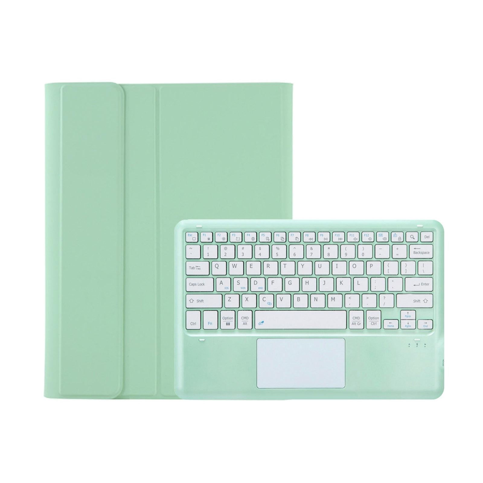 V562-C105499200ADE-202504291935-12 Detachable Bluetooth Keyboard Leather Case For Ipad Pro 12.9 2021 / 2020 / 2018 With Touch Pad - Dark Green - Image 13