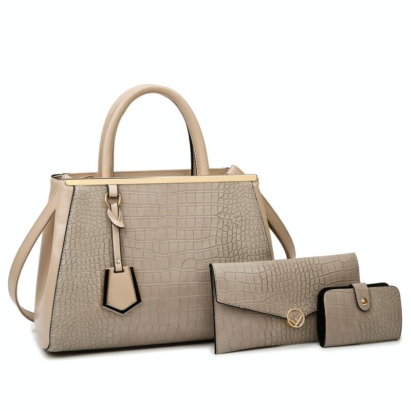 V562-C1055024060DBT-202503041340-11 Patchwork Stone Pattern Handbag - Shoulder / Crossbody - Khaki - Image 12