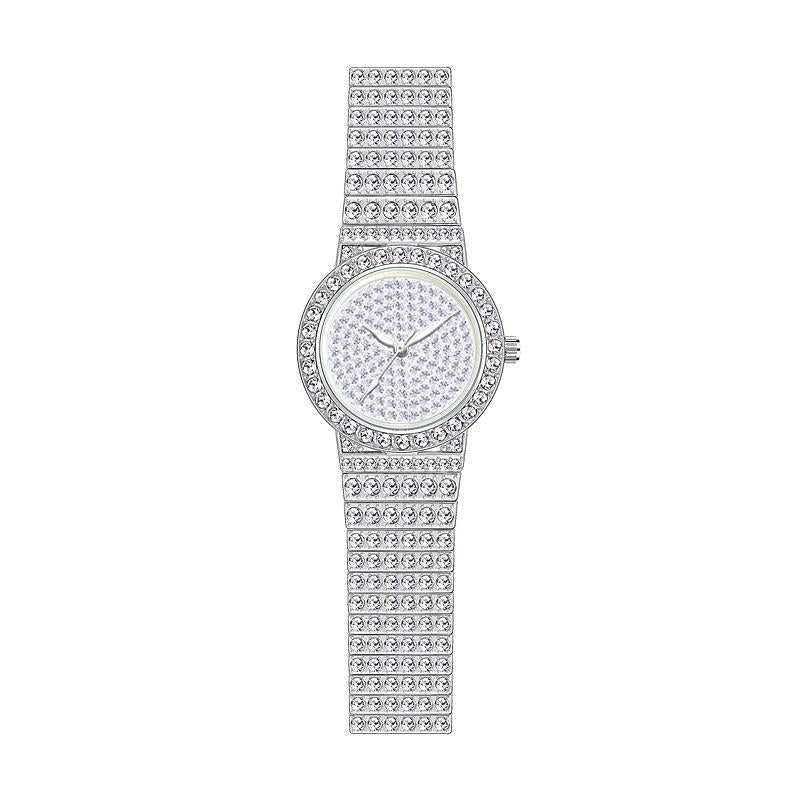 V562-C1066252060DBT-202504161906-00 Starry Diamond Chain Women Wrist Watch - Silver Diamonds Surface - Image 1