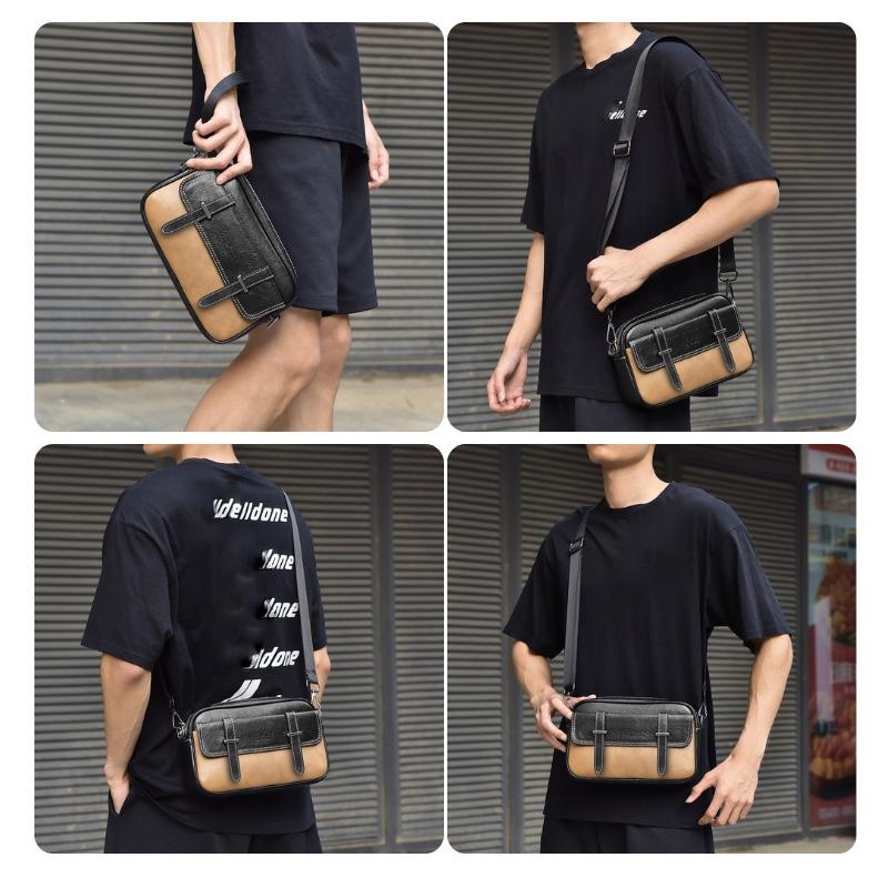 V562-C1070115060DBT-202503041931-02 Waterproof Shoulder Crossbody Bag For Men Wear Resistant Design - Khaki - Image 3