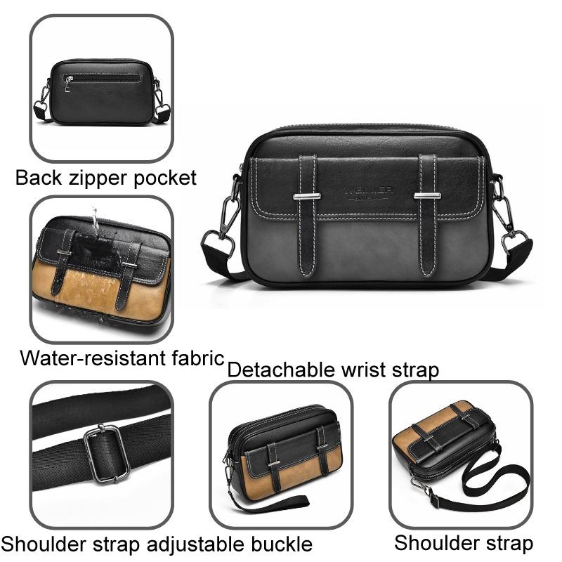 V562-C1070115060DBT-202503041931-04 Waterproof Shoulder Crossbody Bag For Men Wear Resistant Design - Khaki - Image 5