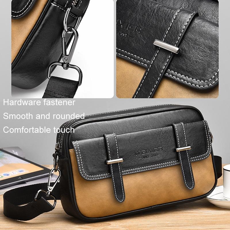 V562-C1070115060DBT-202503041931-07 Waterproof Shoulder Crossbody Bag For Men Wear Resistant Design - Khaki - Image 8