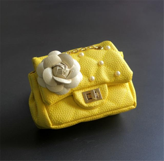 V562-C107534940DBT-202505191647-08 Glitter Flower Chain Kid Shoulder Bag - Yellow - Image 9
