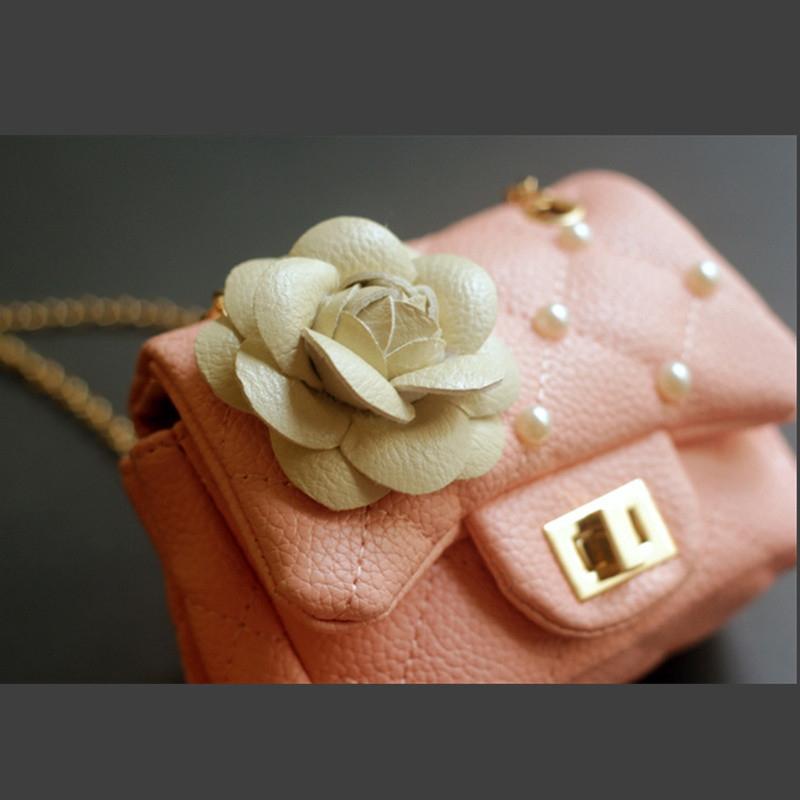 V562-C107534940DBT-202505191647-12 Glitter Flower Chain Kid Shoulder Bag - Yellow - Image 13