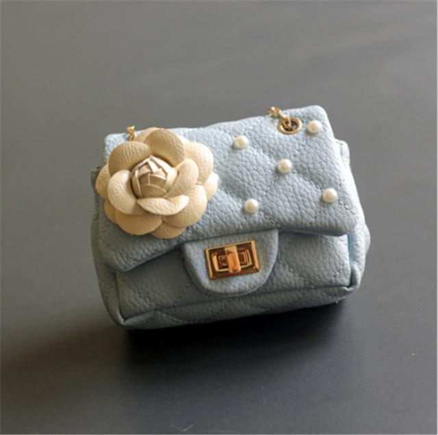V562-C107534940DBT-202505191647-15 Glitter Flower Chain Kid Shoulder Bag - Yellow - Image 16