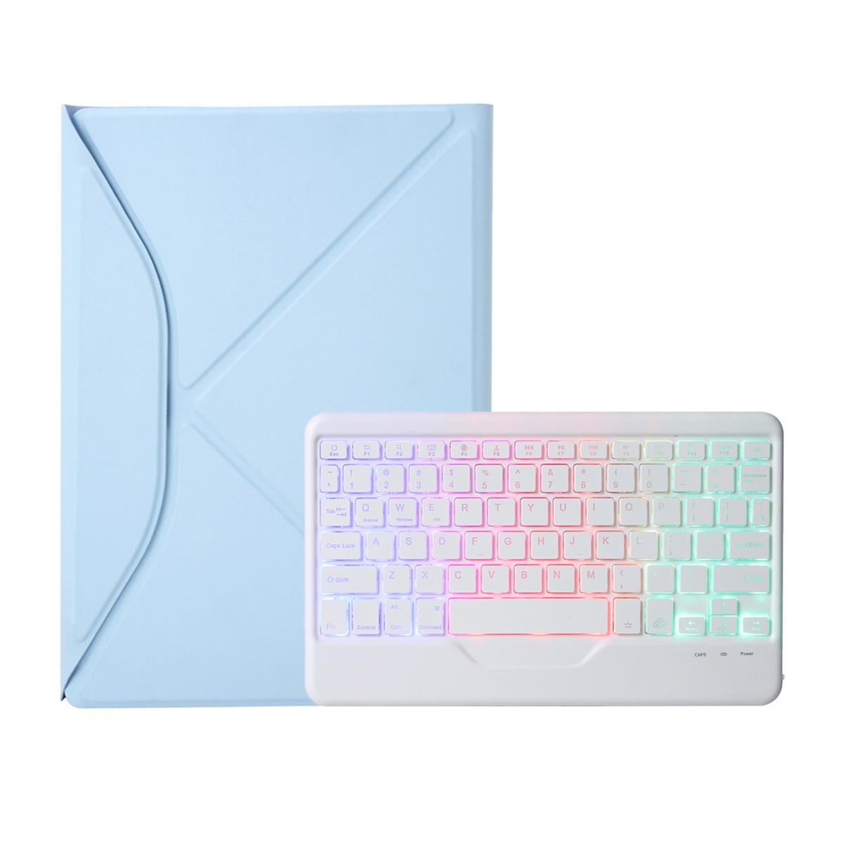 V562-C107575400ADE-202504291907-14 Bluetooth Keyboard Leather Tablet Case With Pen Slot And Backlight - Green - Image 15