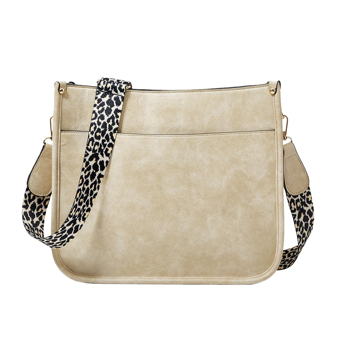 V562-C1084343060DBT-202505191541-00 Leopard Print Waterproof Crossbody Tote Bag - Beige - Image 1