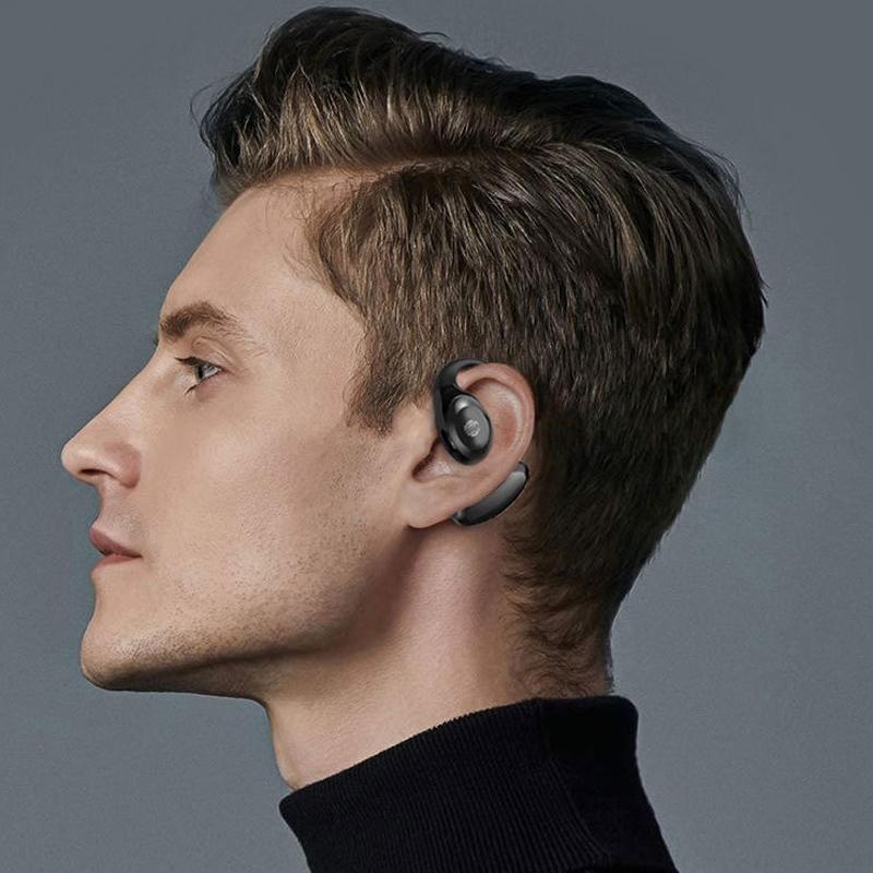V562-C1087824060DBT-202505222017-03 Waterproof Touch Control Wireless Earphones with Ear-hook for Sports - White - Image 4