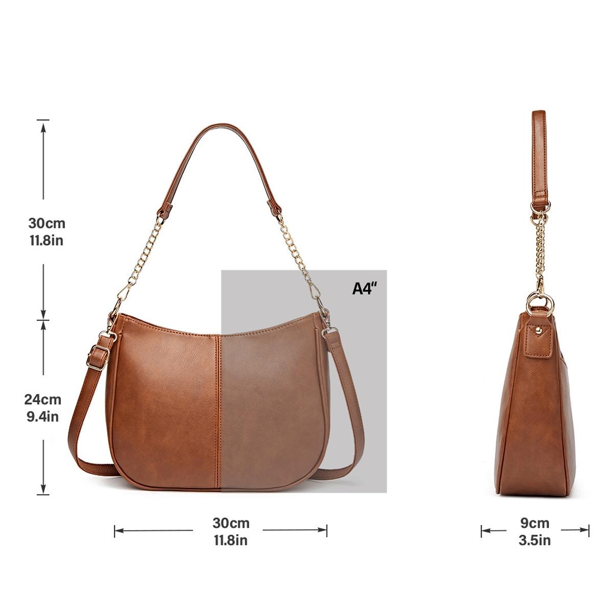 V562-C1094343060DBT-202505191527-10 Adjustable Leather Crossbody Bag Large Capacity - Beige - Image 11