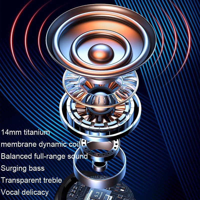 V562-C1096383060DBT-202505222110-04 Wireless Bluetooth Earphone with Charging Case - Clip-on - Black Red - Image 5