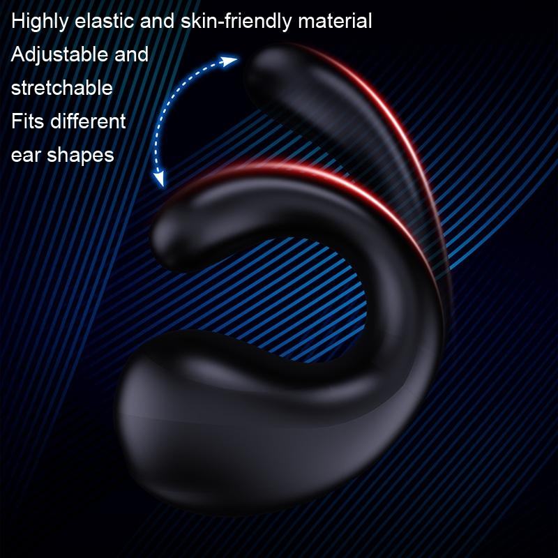 V562-C1096383060DBT-202505222110-05 Wireless Bluetooth Earphone with Charging Case - Clip-on - Black Red - Image 6