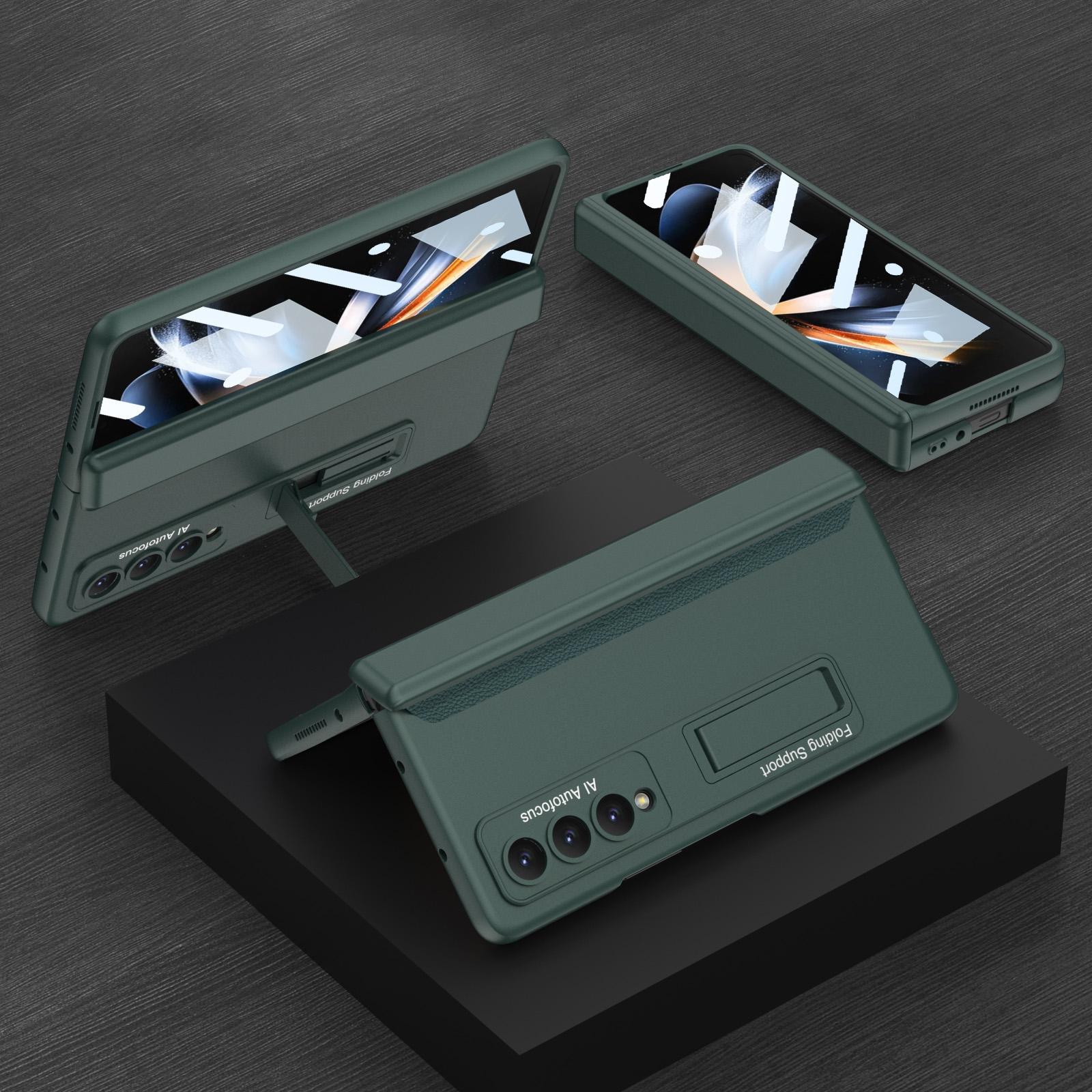 V562-C109947300ADE-202503211440-01 For Samsung Galaxy Z Fold4 5G Foldable Magnetic Hinge Case - Compact Design - Silver - Image 2