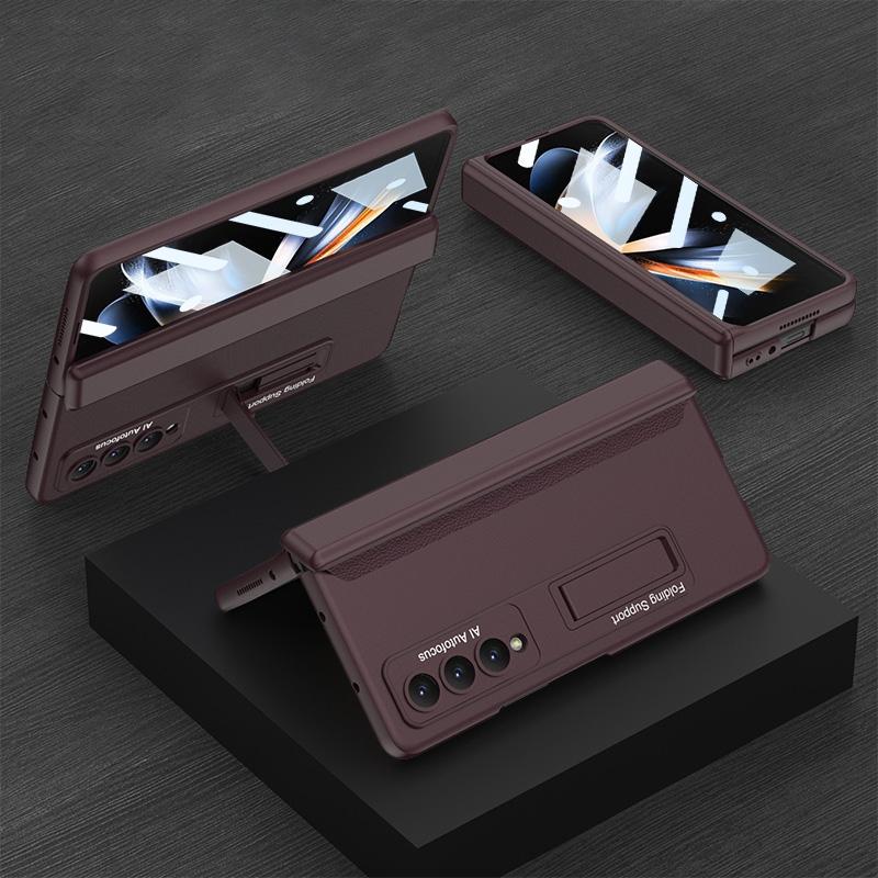 V562-C109947300ADE-202503211440-02 For Samsung Galaxy Z Fold4 5G Foldable Magnetic Hinge Case - Compact Design - Silver - Image 3