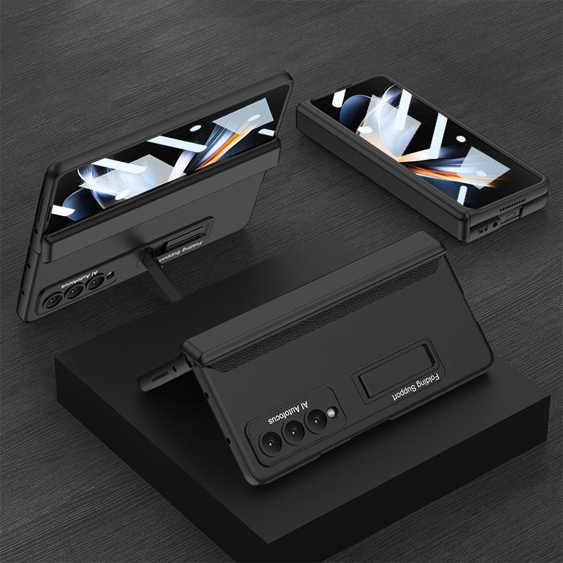 V562-C109947300ADE-202503211440-04 For Samsung Galaxy Z Fold4 5G Foldable Magnetic Hinge Case - Compact Design - Silver - Image 5