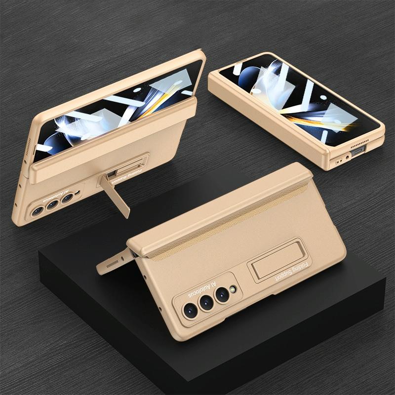 V562-C109947300ADE-202503211440-05 For Samsung Galaxy Z Fold4 5G Foldable Magnetic Hinge Case - Compact Design - Silver - Image 6