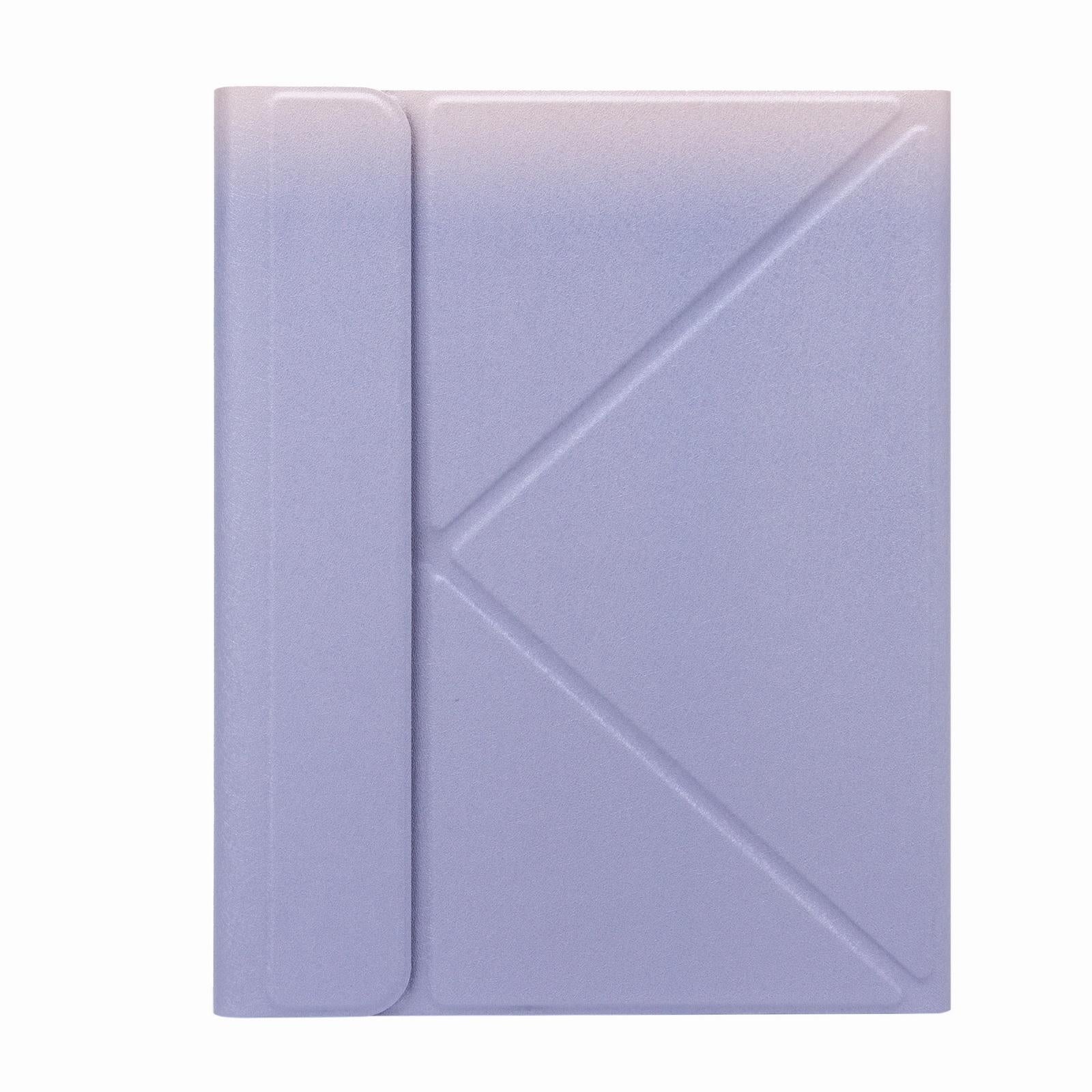 V562-C202164200ADE-202504291932-14 Leather Case With Bluetooth Keyboard For Ipad 9.7 2018 & 2017 - Three-Fold Holder - Purple - Image 15