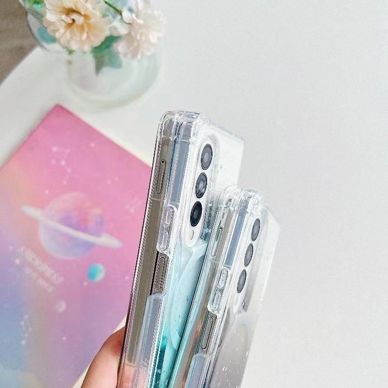 V562-C205192200AYS-202503211516-03 For Samsung Galaxy Z Fold4 5G Sparkle Tpu Case With Magsafe - Purple - Image 4