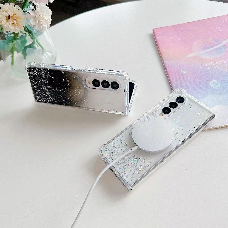 V562-C205192200AYS-202503211516-05 For Samsung Galaxy Z Fold4 5G Sparkle Tpu Case With Magsafe - Purple - Image 6