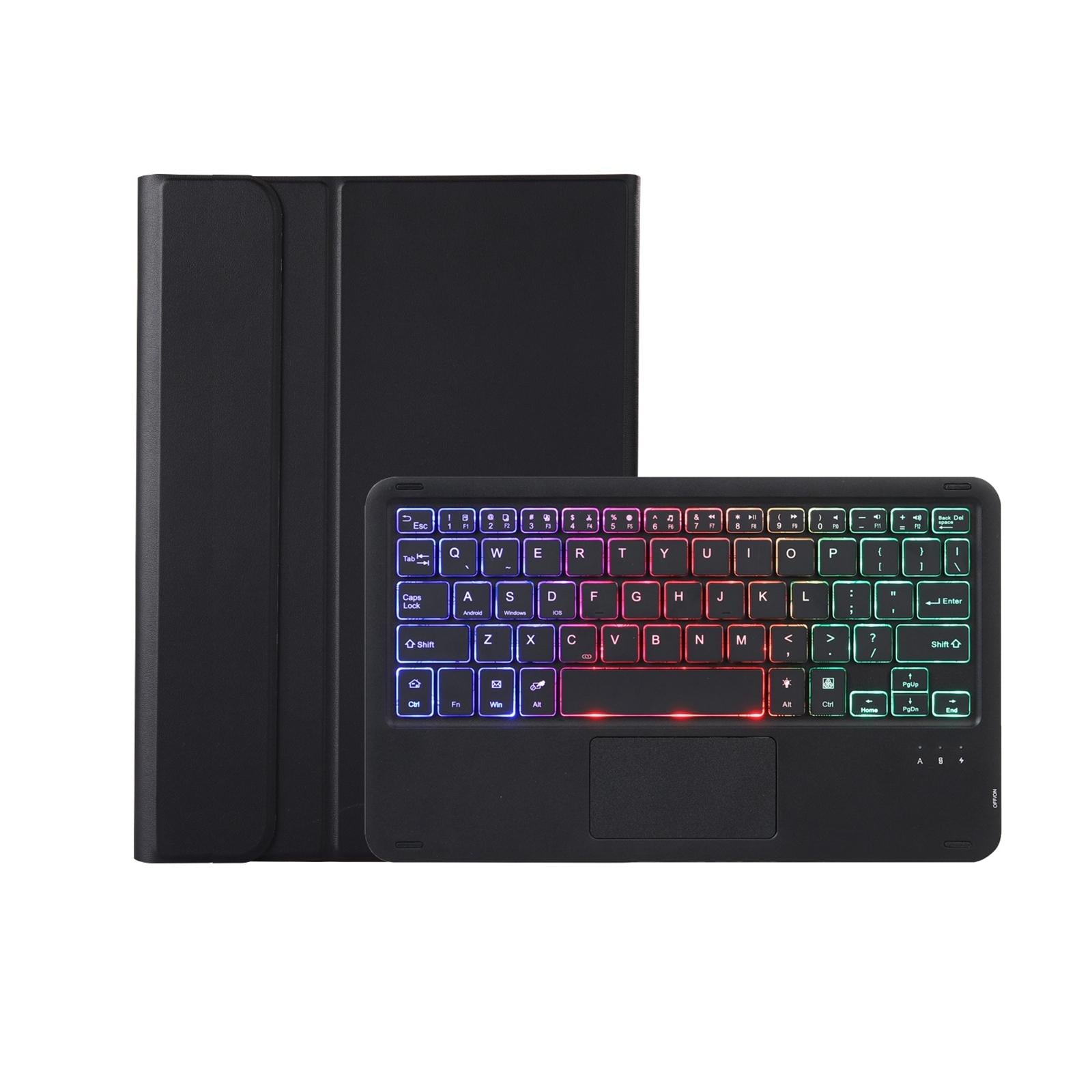 V562-C208510300ADE-202504291846-12 Bluetooth Keyboard Leather Tablet Case For Ipad 10.2 / 10.5 / Air 2019 With Touch Pad & Pen Slot - Rose Gold - Image 13