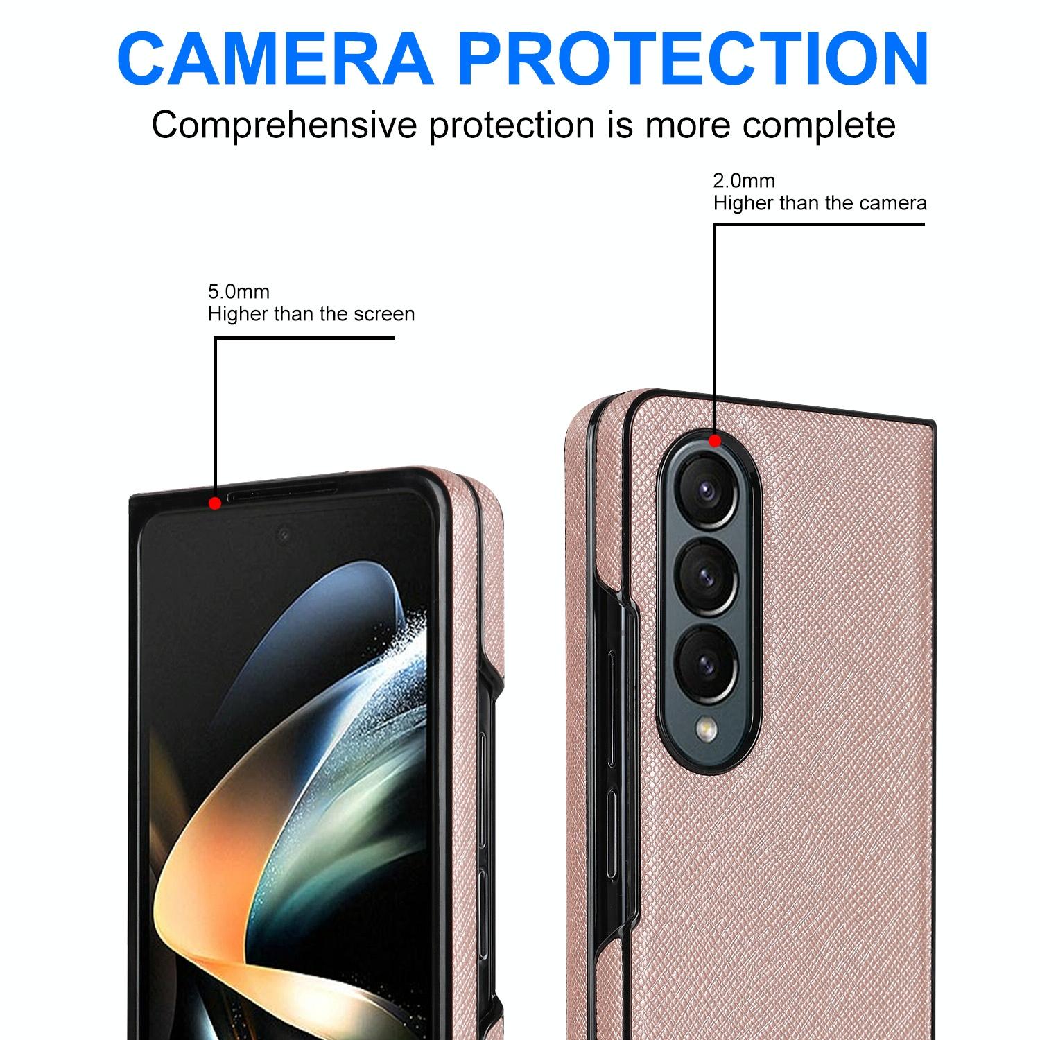 V562-C306672600ADE-202505061659-12 For Samsung Galaxy Z Fold4 5G Foldable Cross Pattern Phone Case - Compact Design - Green - Image 13