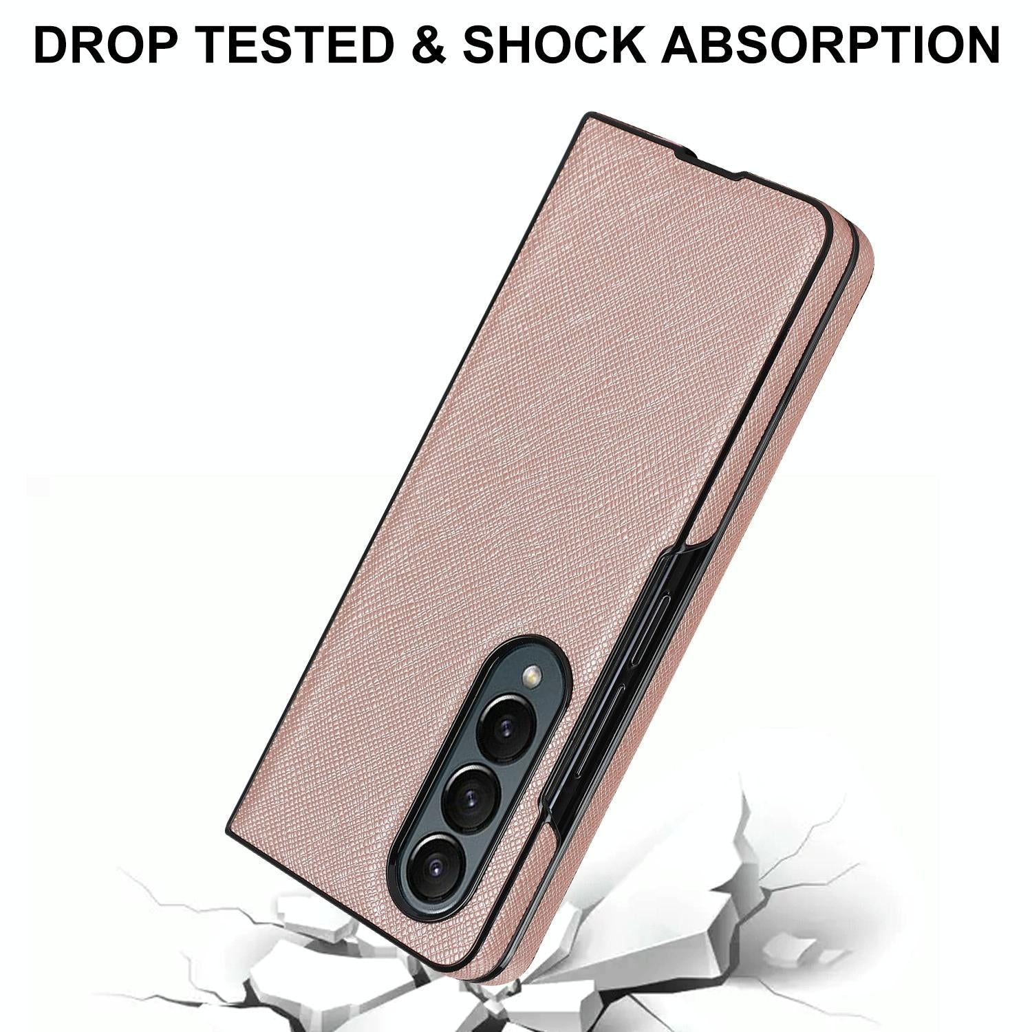 V562-C306672600ADE-202505061659-13 For Samsung Galaxy Z Fold4 5G Foldable Cross Pattern Phone Case - Compact Design - Green - Image 14