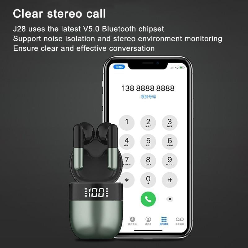 V562-D100134100AYS-202505222000-10 Wireless Bluetooth Earphones with Led Display and Hifi Sound for Sports - Green - Image 11