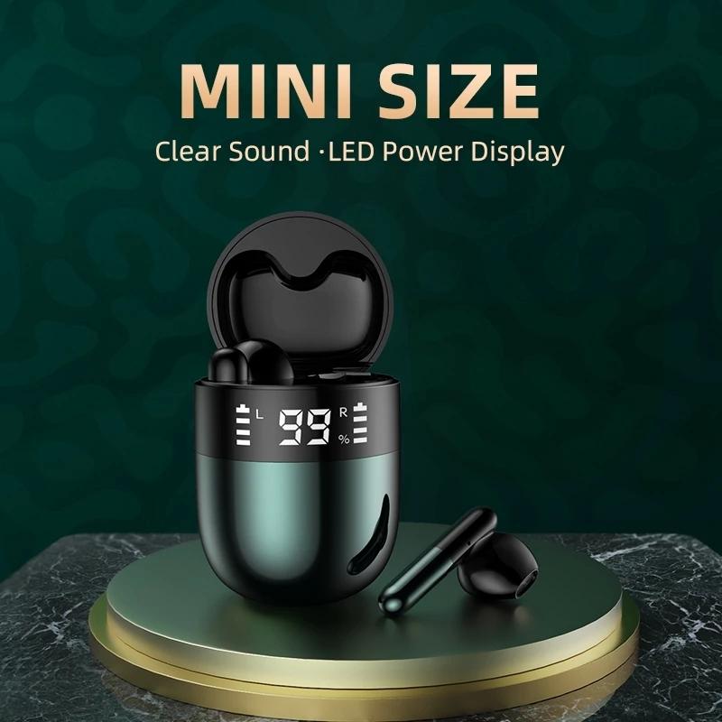 V562-D100134100AYS-202505222000-12 Wireless Bluetooth Earphones with Led Display and Hifi Sound for Sports - Green - Image 13