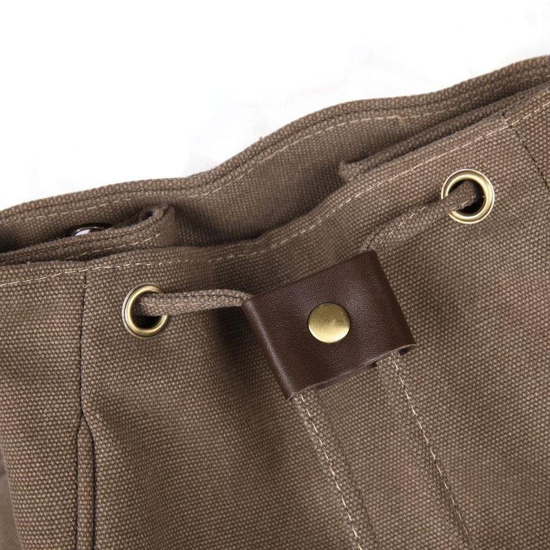 V562-D100543940DBT-202502282215-14 Women Canvas Laptop Backpack - Compact and Stylish - Khaki - Image 15