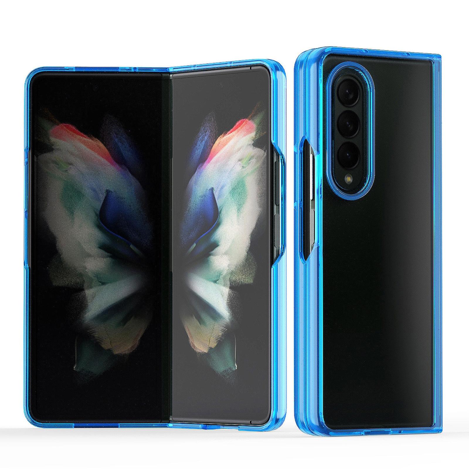 V562-D101044300ADE-202505221853-08 For Samsung Galaxy Z Fold4 5G Clear Acrylic Tpu Phone Case - Blue - Image 9