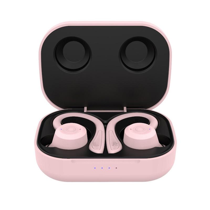 V562-D101045100AYS-202505222030-02 Waterproof T20 Tws Bluetooth Earphones with Charging Box and Noise-cancelling Hooks - Gray - Image 3