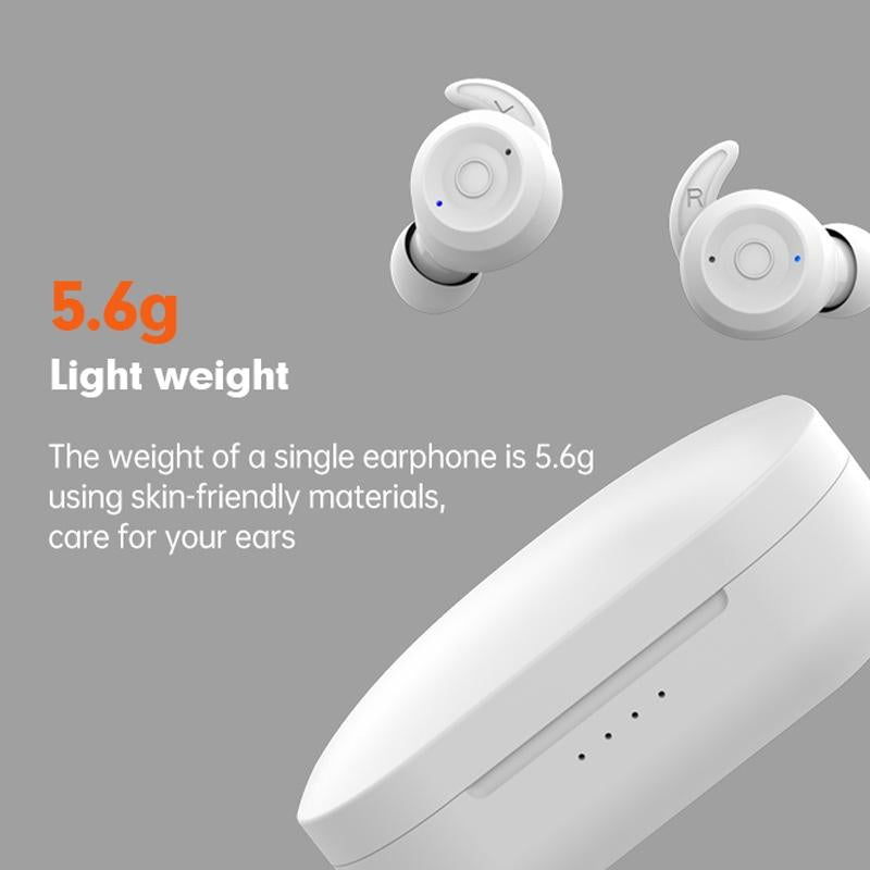 V562-D101045100AYS-202505222030-06 Waterproof T20 Tws Bluetooth Earphones with Charging Box and Noise-cancelling Hooks - Gray - Image 7