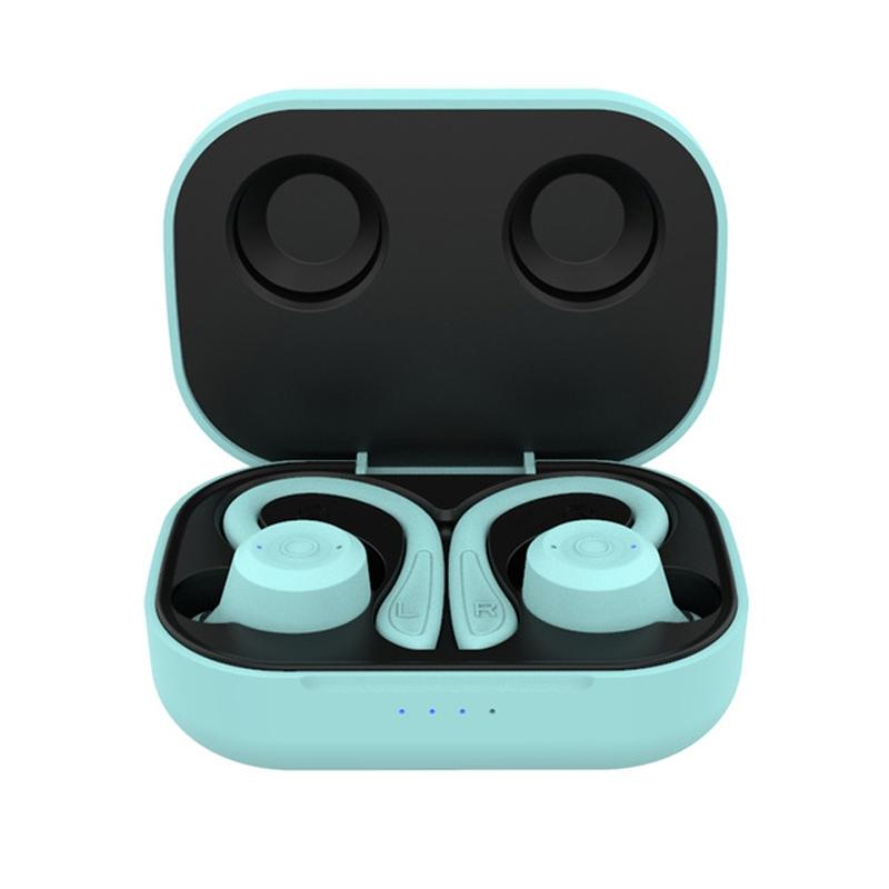 V562-D101045100AYS-202505222030-12 Waterproof T20 Tws Bluetooth Earphones with Charging Box and Noise-cancelling Hooks - Gray - Image 13