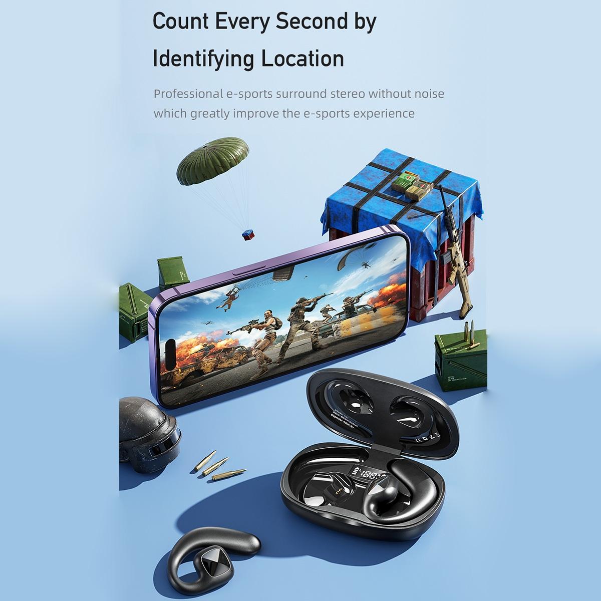V562-D101568500ADE-202502241515-06 Wireless Tws Bluetooth Earbuds with Air Conduction Technology - Khaki - Image 7