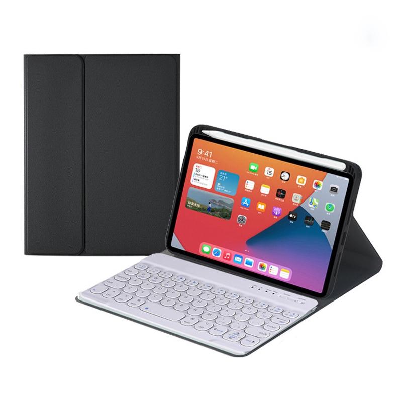 V562-D103190200ADE-202504292010-08 Detachable Bluetooth Keyboard Leather Case For Ipad Mini 6 With Holder - Light Purple - Image 9