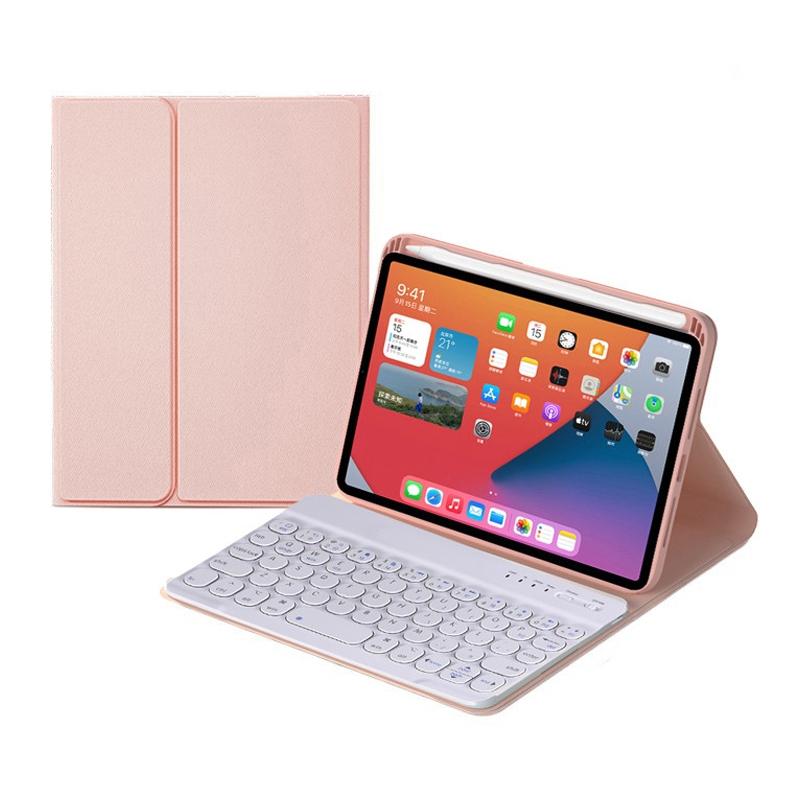 V562-D103190200ADE-202504292010-10 Detachable Bluetooth Keyboard Leather Case For Ipad Mini 6 With Holder - Light Purple - Image 11