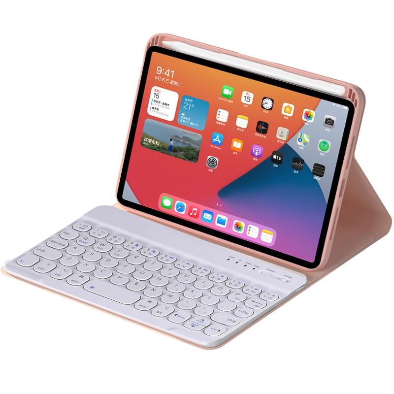 V562-D103190200ADE-202504292010-11 Detachable Bluetooth Keyboard Leather Case For Ipad Mini 6 With Holder - Light Purple - Image 12