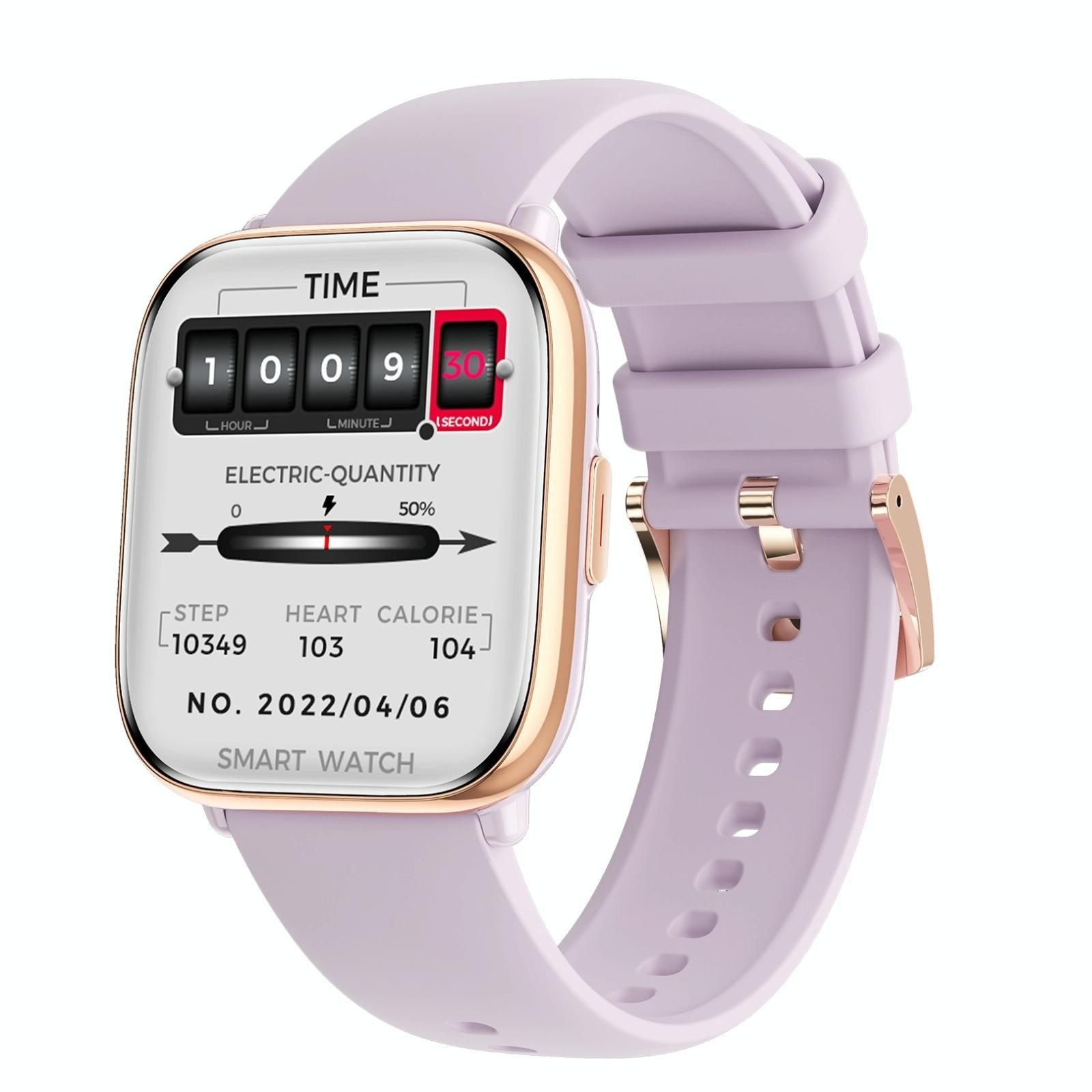 V562-D103582600ADE-202504252042-00 Waterproof Smart Watch With Blood Oxygen Monitoring - Ip68 - Purple - Image 1