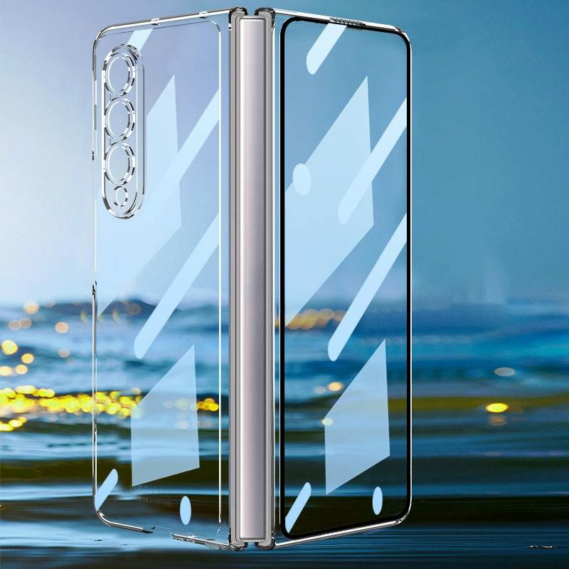 V562-D104006300ADE-202503211340-07 For Samsung Galaxy Z Fold4 5G Full Coverage Electroplated Glass Case - Silver - Image 8