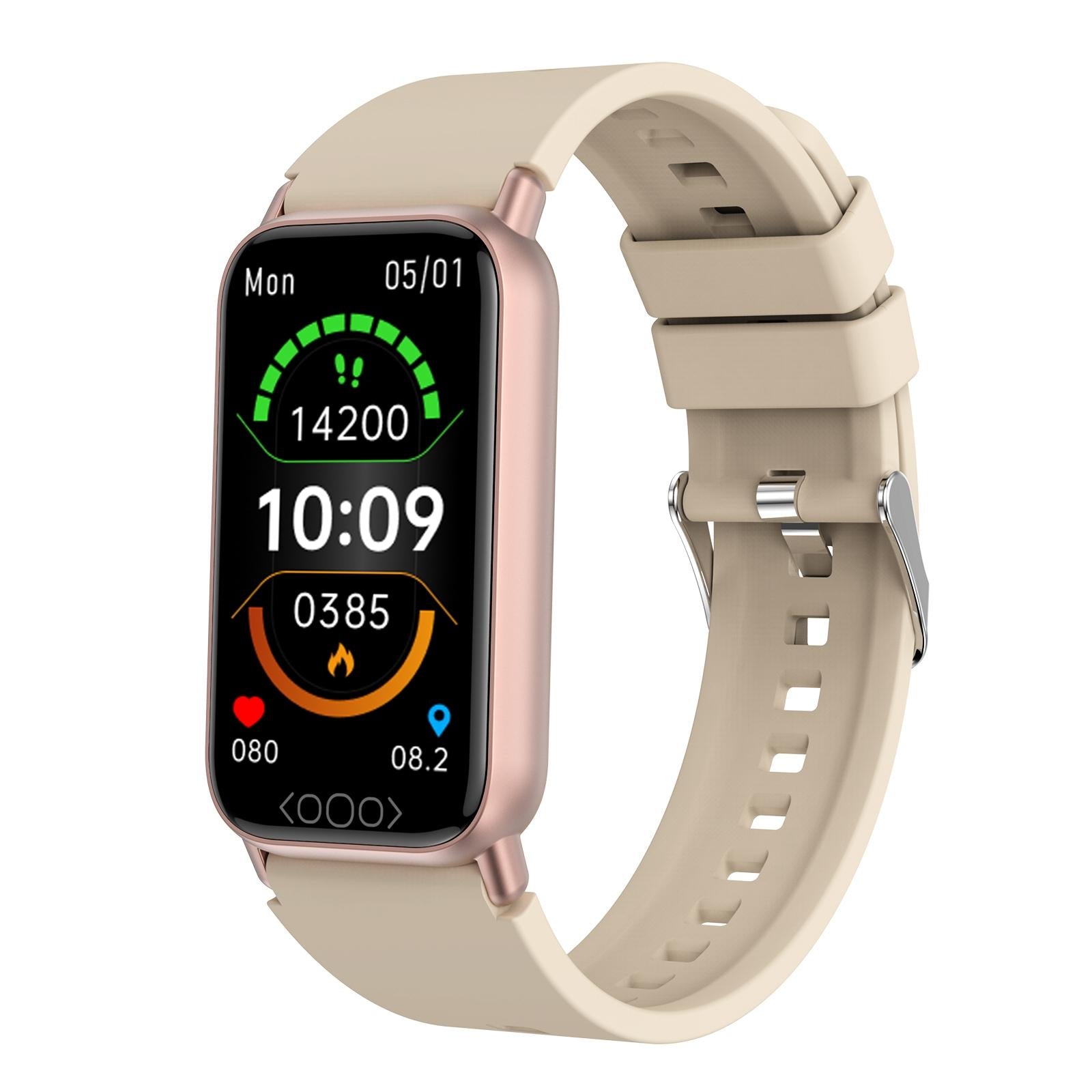 V562-D104705200AYS-202504171906-00 Smart Health Monitoring Watch With Colour Screen - Beige - Image 1