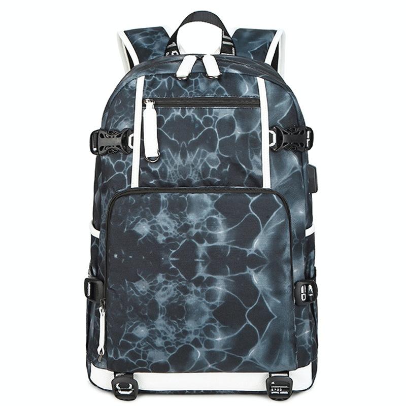 V562-D1065065850DBT-202505271310-00 Student Waterproof Printed Backpack - Geometric Black - Image 1